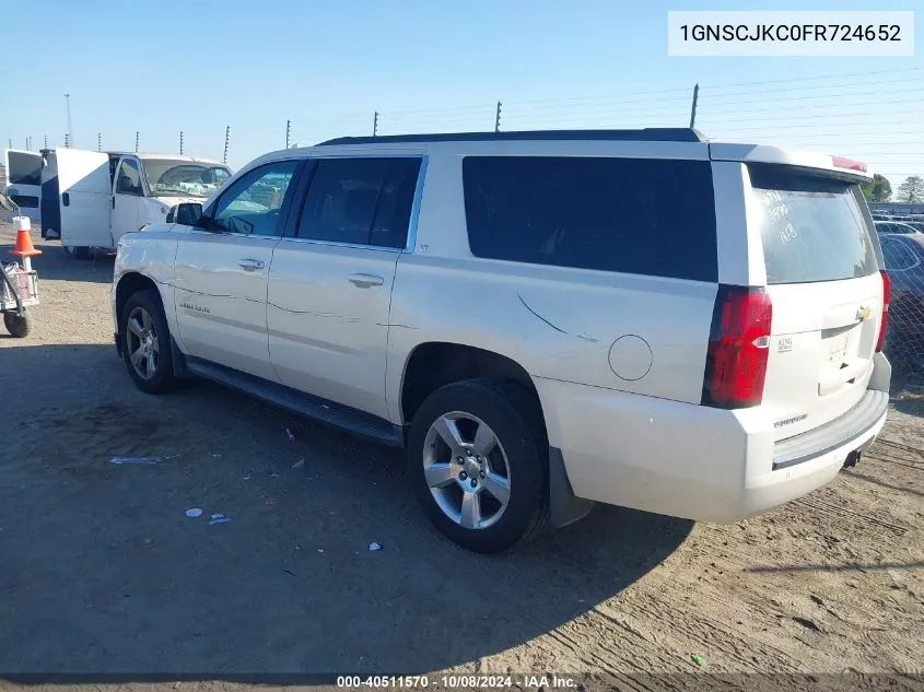 2015 Chevrolet Suburban C1500 Lt VIN: 1GNSCJKC0FR724652 Lot: 40511570