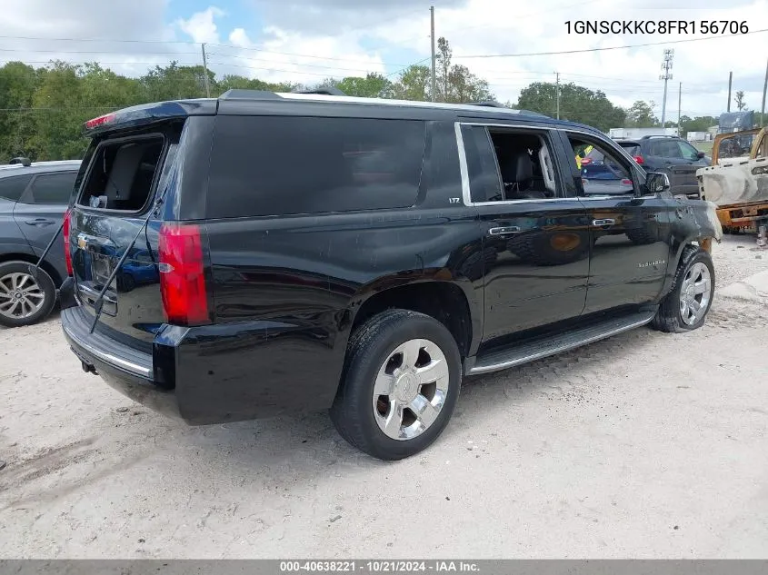 2015 Chevrolet Suburban C1500 Ltz VIN: 1GNSCKKC8FR156706 Lot: 40638221