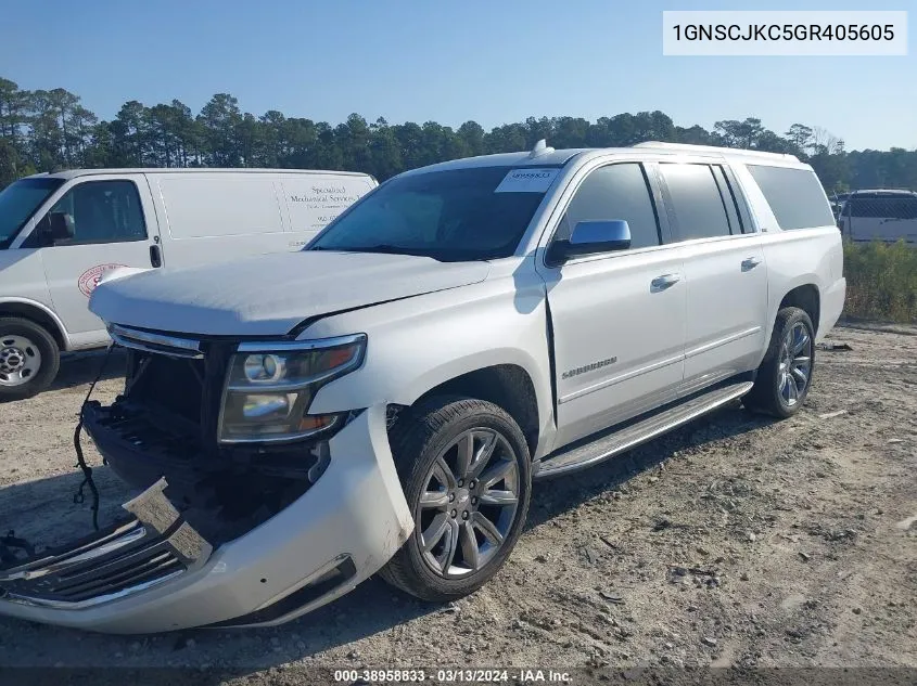 2016 Chevrolet Suburban Ltz VIN: 1GNSCJKC5GR405605 Lot: 38958833