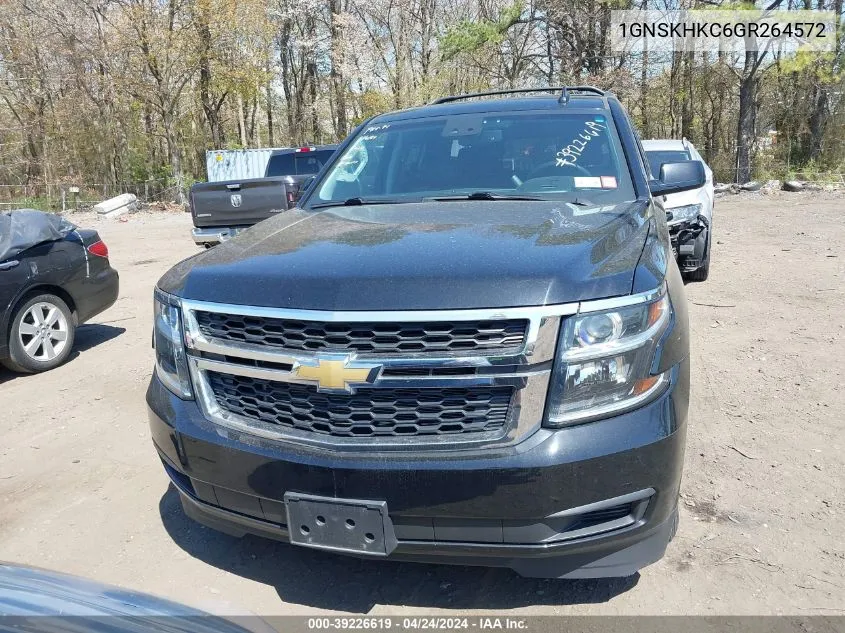 2016 Chevrolet Suburban Lt VIN: 1GNSKHKC6GR264572 Lot: 39226619