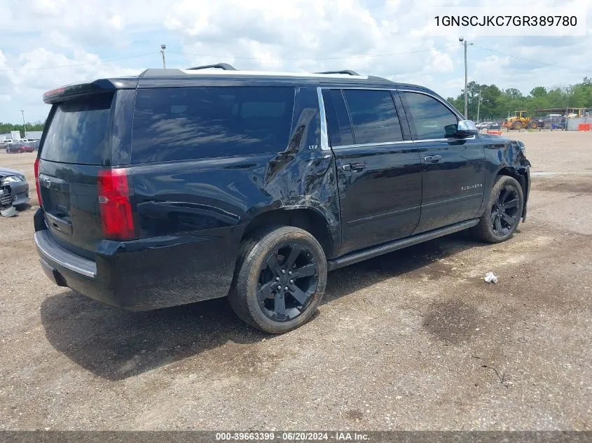 2016 Chevrolet Suburban Ltz VIN: 1GNSCJKC7GR389780 Lot: 39663399