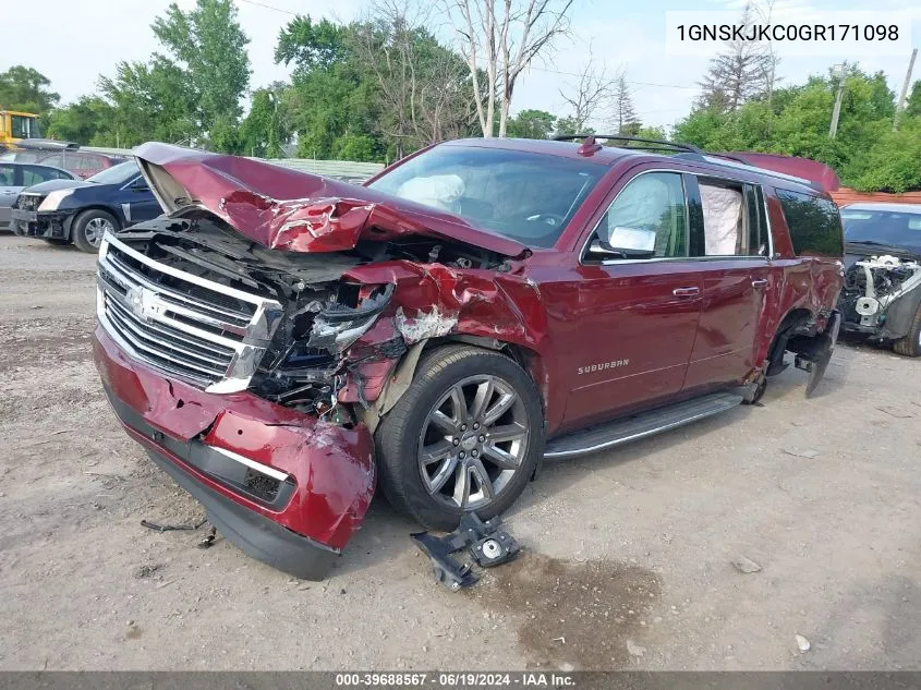 1GNSKJKC0GR171098 2016 Chevrolet Suburban Ltz