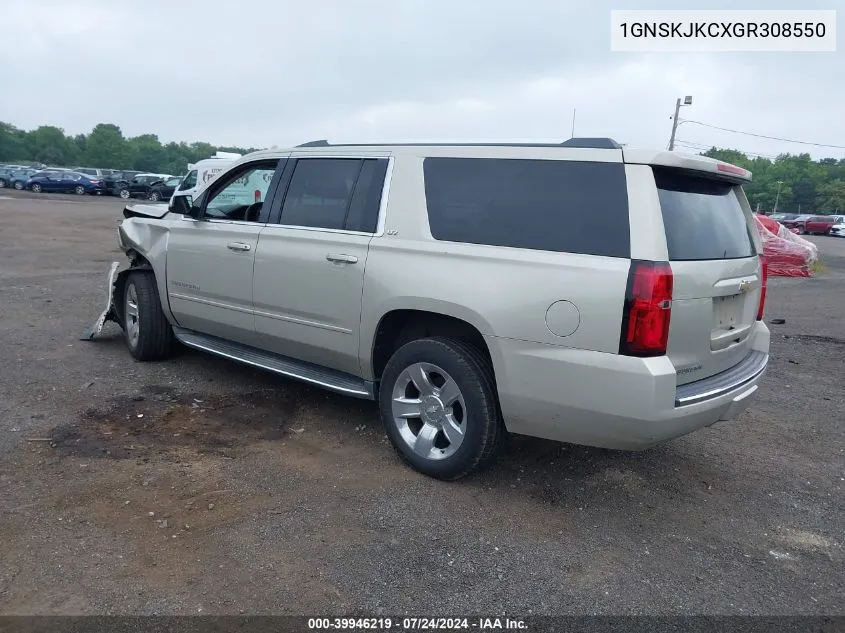 2016 Chevrolet Suburban Ltz VIN: 1GNSKJKCXGR308550 Lot: 39946219