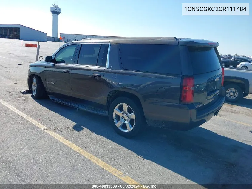 2016 Chevrolet Suburban Ls VIN: 1GNSCGKC2GR111484 Lot: 40019589