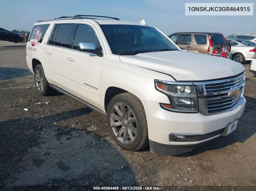 2016 Chevrolet Suburban Ltz VIN: 1GNSKJKC3GR464915 Lot: 40094469