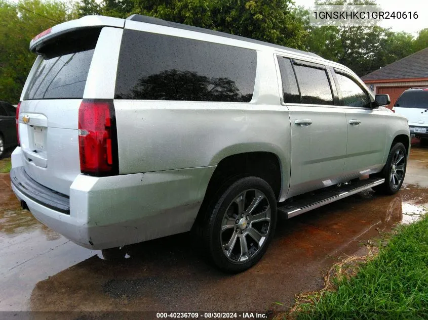 1GNSKHKC1GR240616 2016 Chevrolet Suburban Lt