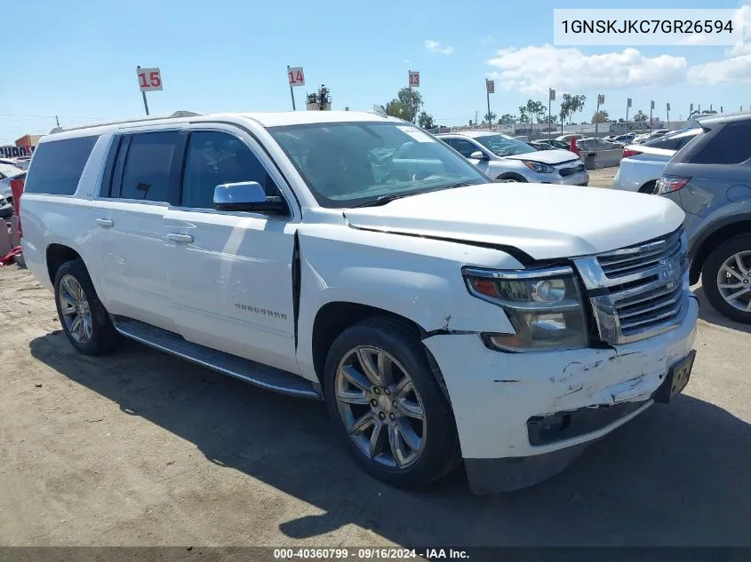 1GNSKJKC7GR26594 2016 Chevrolet Suburban K1500 Ltz