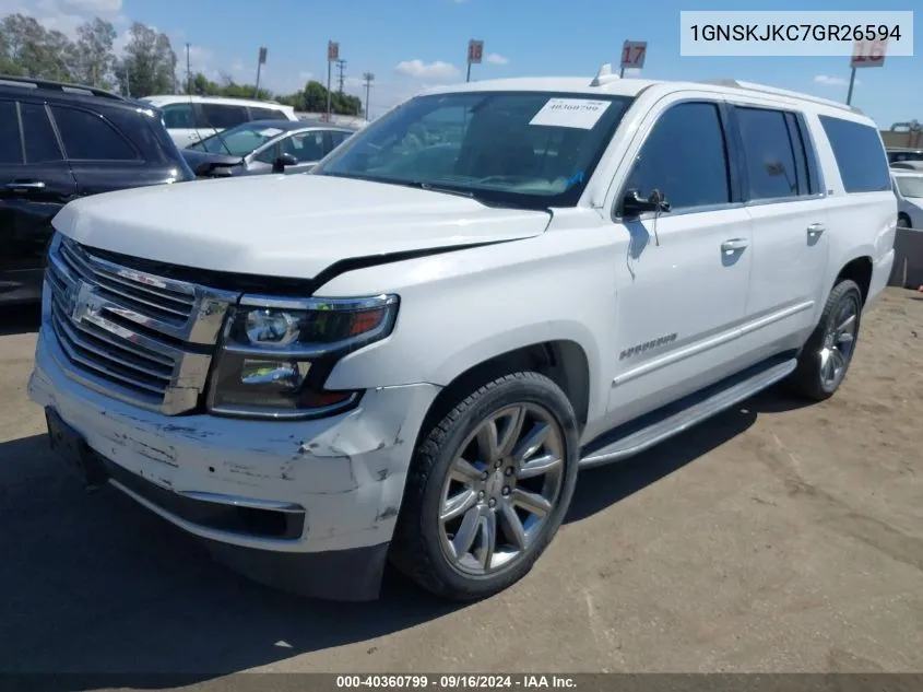 2016 Chevrolet Suburban K1500 Ltz VIN: 1GNSKJKC7GR26594 Lot: 40360799