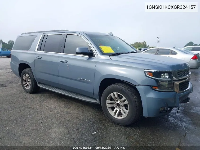 2016 Chevrolet Suburban K1500 Lt VIN: 1GNSKHKCXGR324157 Lot: 40369621