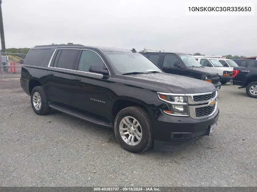 2016 Chevrolet Suburban K1500 Ls VIN: 1GNSKGKC3GR335650 Lot: 40383707