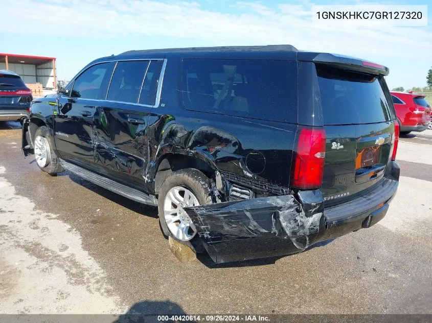 2016 Chevrolet Suburban Lt VIN: 1GNSKHKC7GR127320 Lot: 40420614