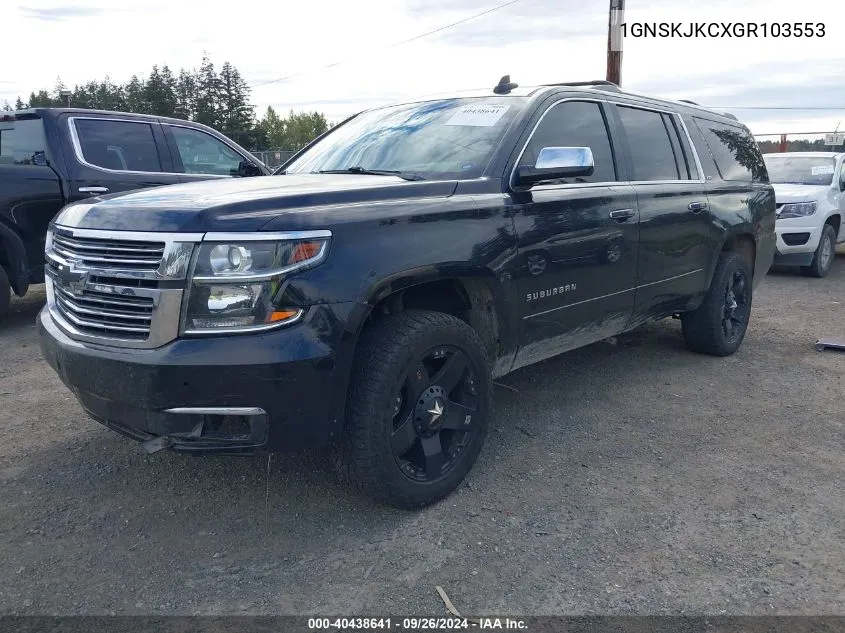 1GNSKJKCXGR103553 2016 Chevrolet Suburban Ltz