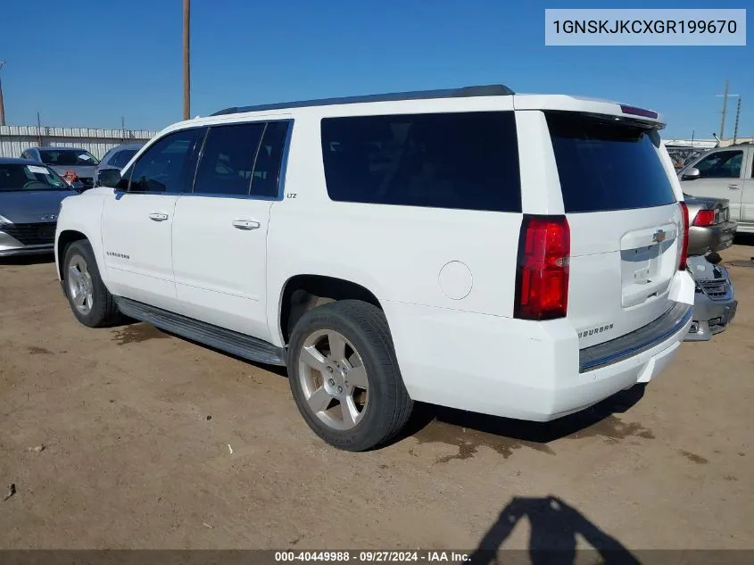 2016 Chevrolet Suburban Ltz VIN: 1GNSKJKCXGR199670 Lot: 40449988