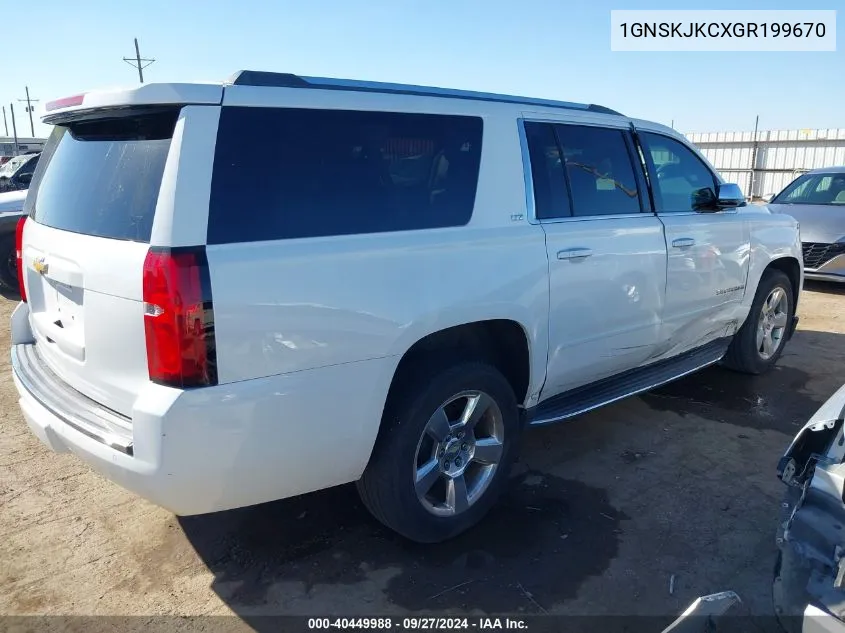 2016 Chevrolet Suburban Ltz VIN: 1GNSKJKCXGR199670 Lot: 40449988