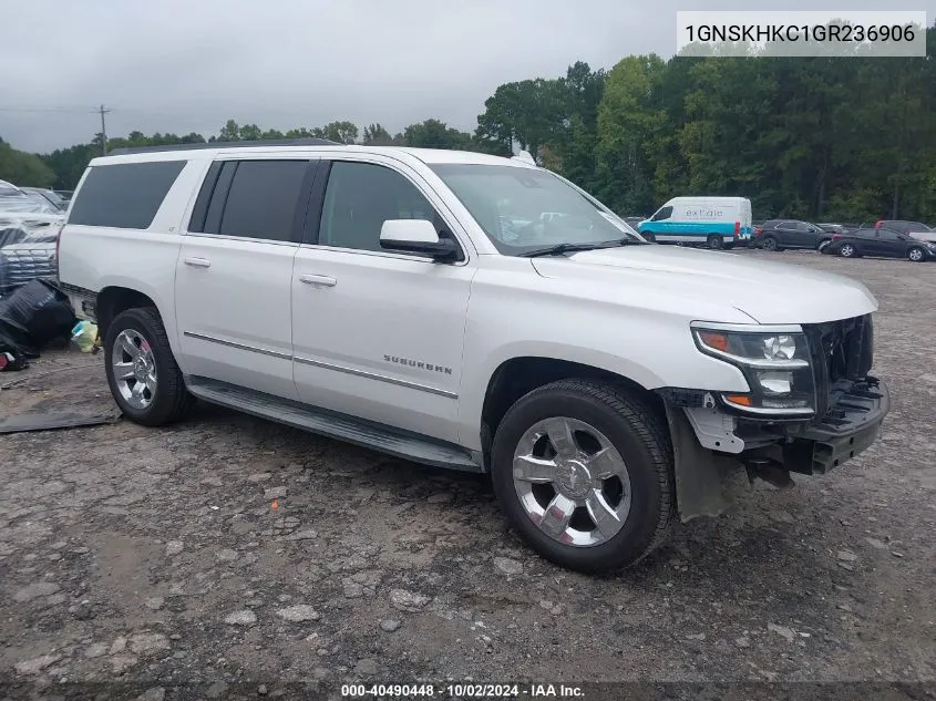 2016 Chevrolet Suburban Lt VIN: 1GNSKHKC1GR236906 Lot: 40490448