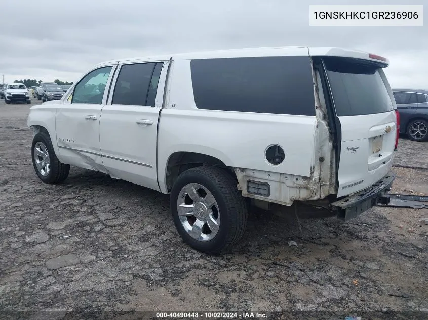 2016 Chevrolet Suburban Lt VIN: 1GNSKHKC1GR236906 Lot: 40490448