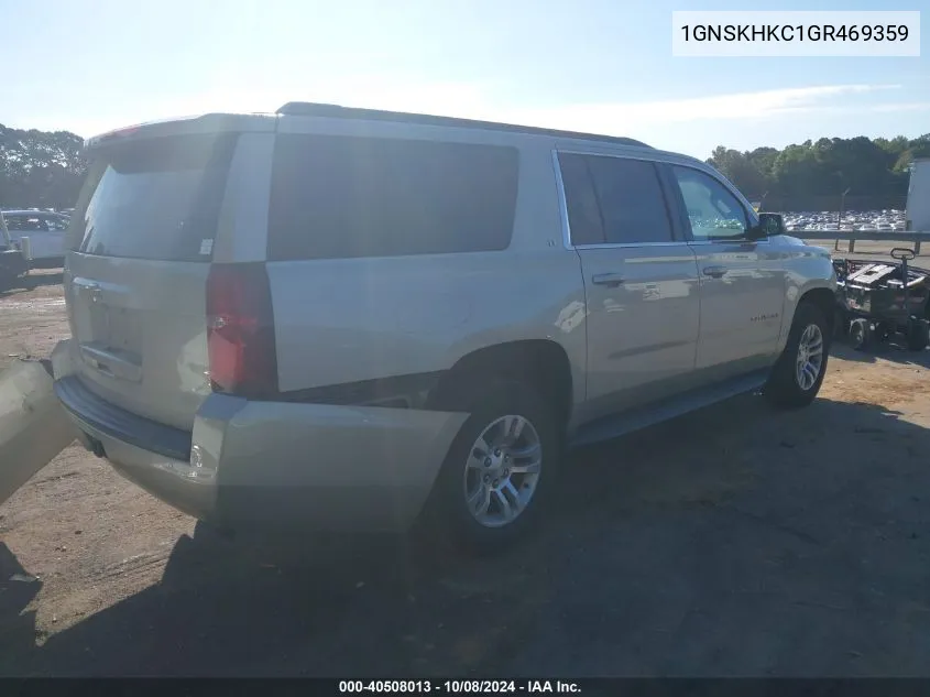 2016 Chevrolet Suburban Lt VIN: 1GNSKHKC1GR469359 Lot: 40508013