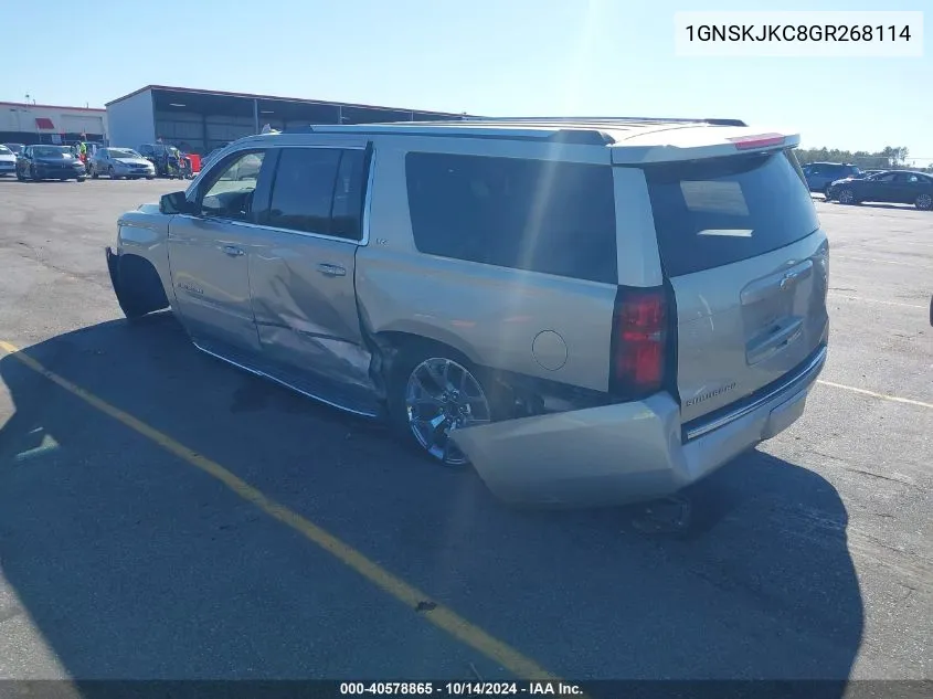 2016 Chevrolet Suburban Ltz VIN: 1GNSKJKC8GR268114 Lot: 40578865