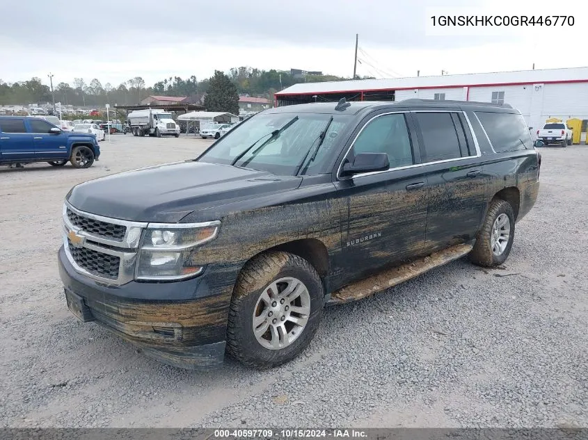 2016 Chevrolet Suburban Lt VIN: 1GNSKHKC0GR446770 Lot: 40597709