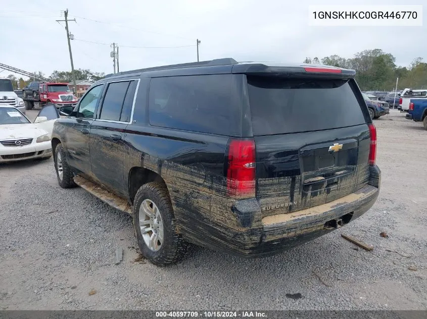 2016 Chevrolet Suburban Lt VIN: 1GNSKHKC0GR446770 Lot: 40597709