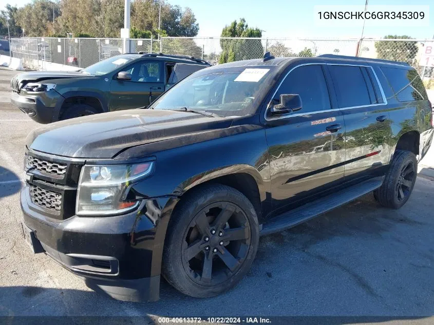 2016 Chevrolet Suburban Lt VIN: 1GNSCHKC6GR345309 Lot: 40613372