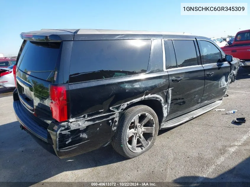 2016 Chevrolet Suburban Lt VIN: 1GNSCHKC6GR345309 Lot: 40613372