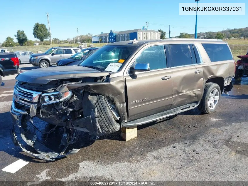 2016 Chevrolet Suburban Ltz VIN: 1GNSKJKCXGR337031 Lot: 40627291