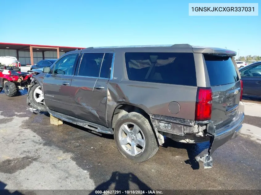 2016 Chevrolet Suburban Ltz VIN: 1GNSKJKCXGR337031 Lot: 40627291