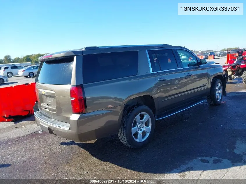 2016 Chevrolet Suburban Ltz VIN: 1GNSKJKCXGR337031 Lot: 40627291