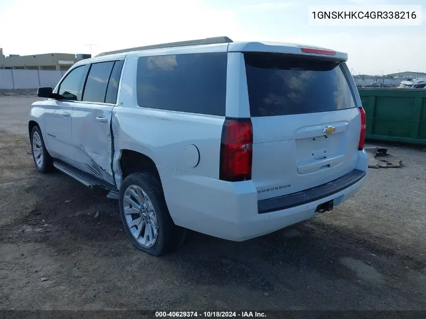 2016 Chevrolet Suburban Lt VIN: 1GNSKHKC4GR338216 Lot: 40629374