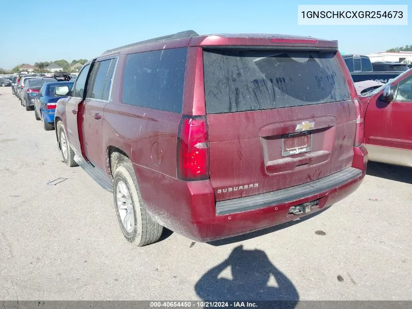 2016 Chevrolet Suburban Lt VIN: 1GNSCHKCXGR254673 Lot: 40654450