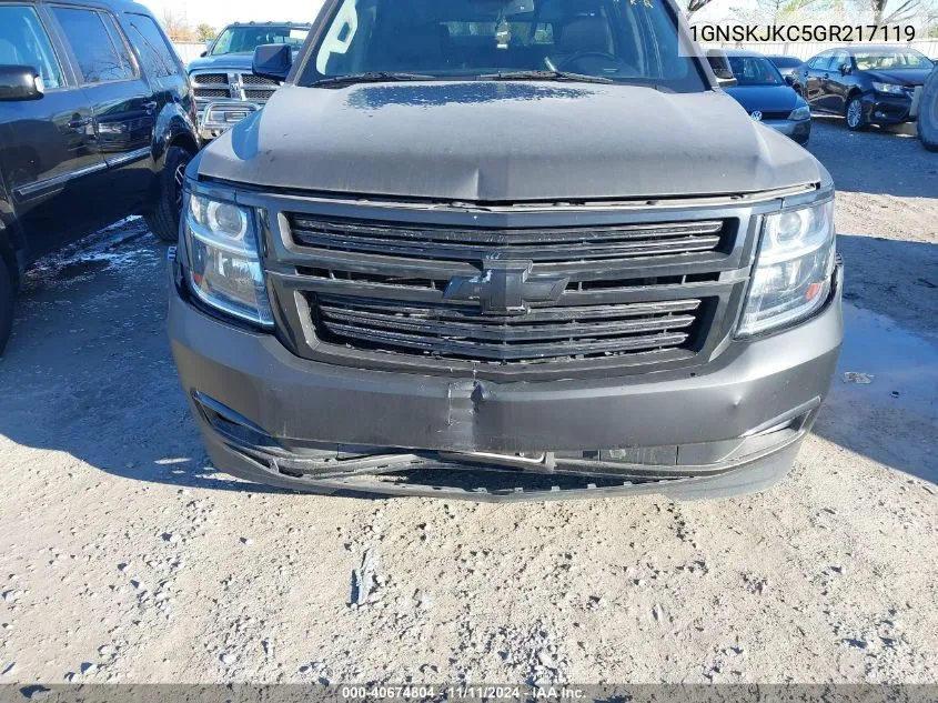 2016 Chevrolet Suburban K1500 Ltz VIN: 1GNSKJKC5GR217119 Lot: 40674804