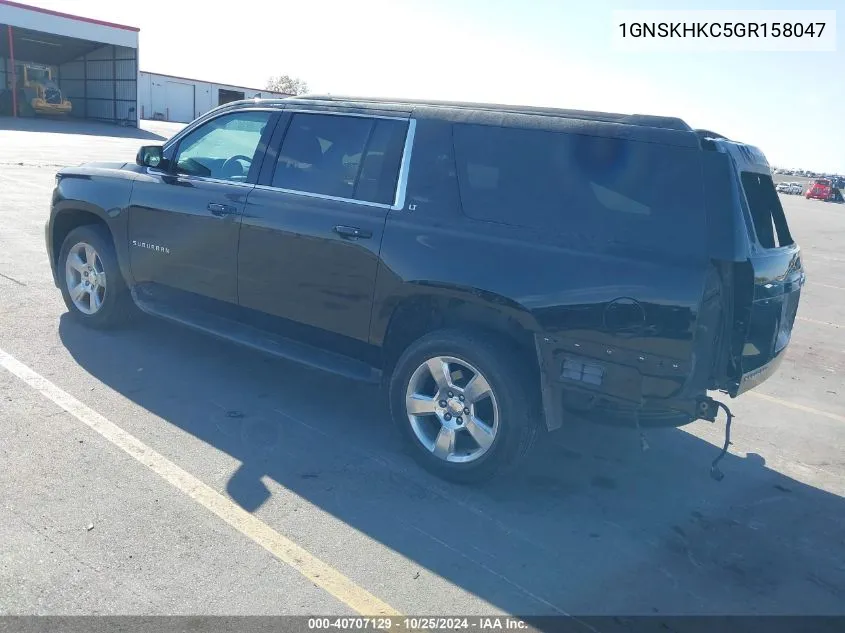 2016 Chevrolet Suburban Lt VIN: 1GNSKHKC5GR158047 Lot: 40707129