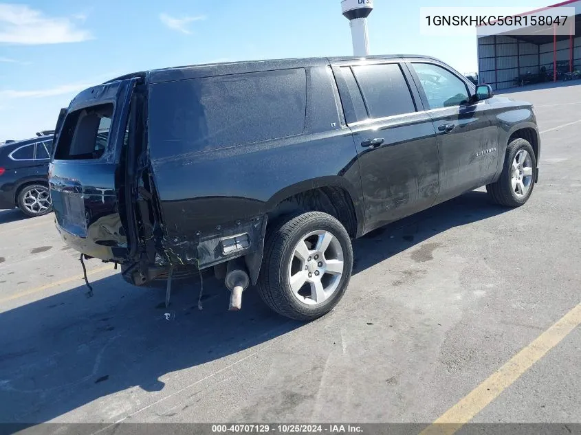 2016 Chevrolet Suburban Lt VIN: 1GNSKHKC5GR158047 Lot: 40707129