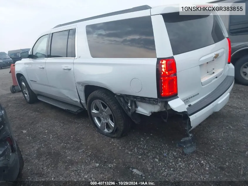 2016 Chevrolet Suburban Lt VIN: 1GNSKHKCXGR383855 Lot: 40713296