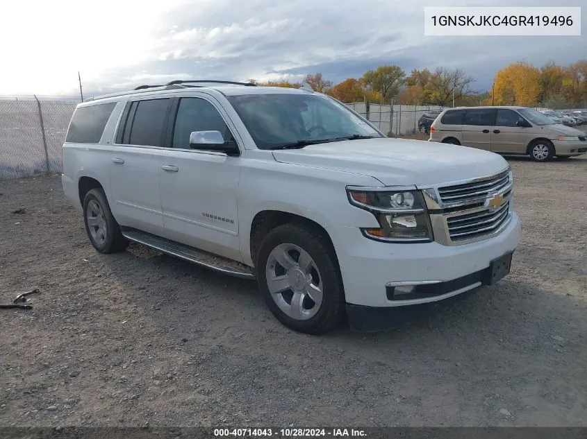 2016 Chevrolet Suburban Ltz VIN: 1GNSKJKC4GR419496 Lot: 40714043