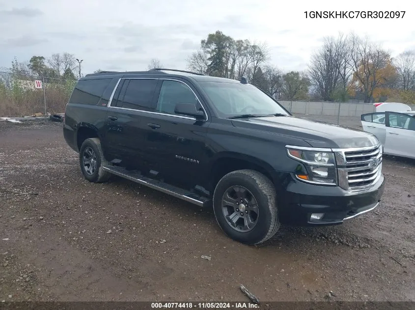 2016 Chevrolet Suburban Lt VIN: 1GNSKHKC7GR302097 Lot: 40774418