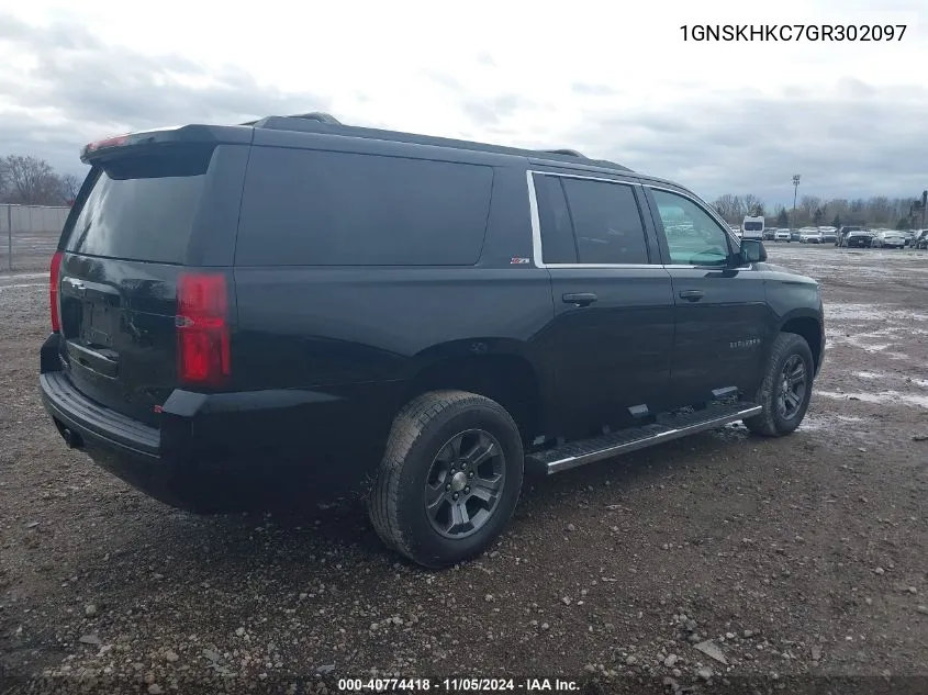 2016 Chevrolet Suburban Lt VIN: 1GNSKHKC7GR302097 Lot: 40774418