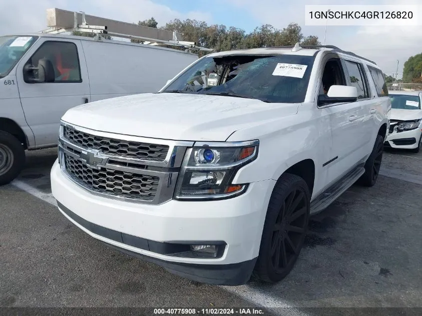 2016 Chevrolet Suburban Lt VIN: 1GNSCHKC4GR126820 Lot: 40775908