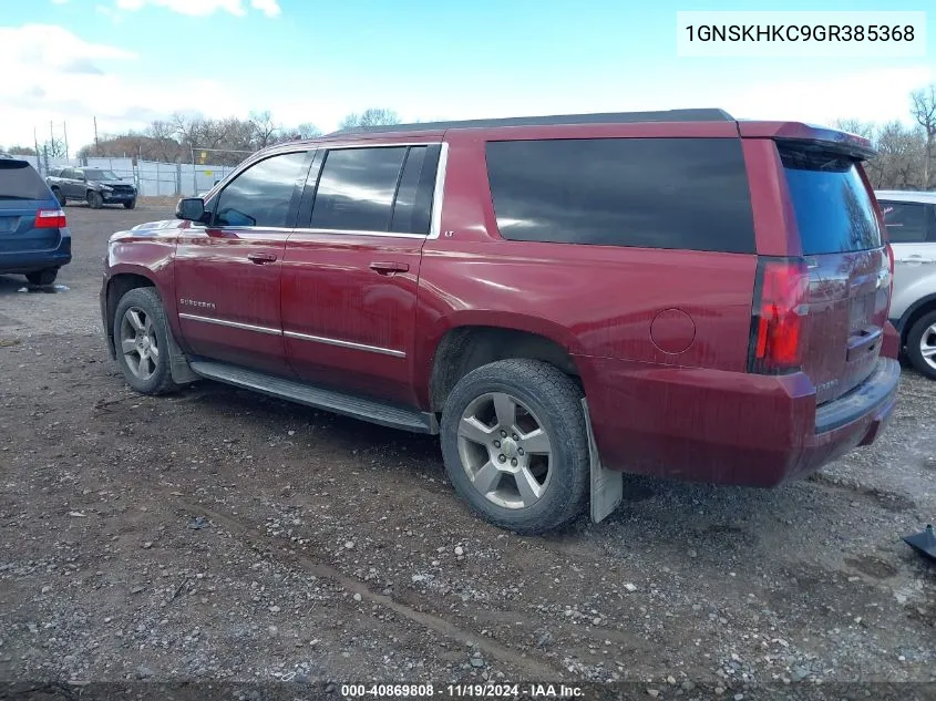 2016 Chevrolet Suburban K1500 Lt VIN: 1GNSKHKC9GR385368 Lot: 40869808