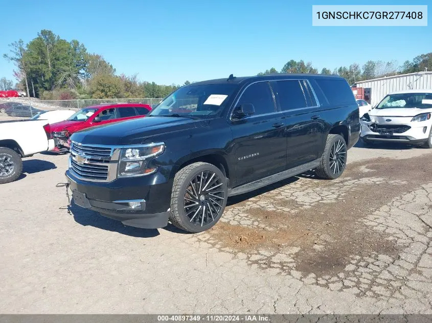 2016 Chevrolet Suburban Lt VIN: 1GNSCHKC7GR277408 Lot: 40897349