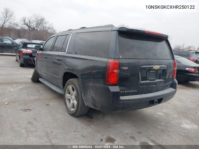 2017 Chevrolet Suburban Ls VIN: 1GNSKGKCXHR250122 Lot: 38908242