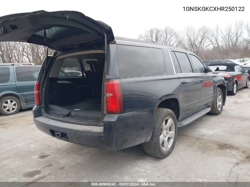 2017 Chevrolet Suburban Ls VIN: 1GNSKGKCXHR250122 Lot: 38908242