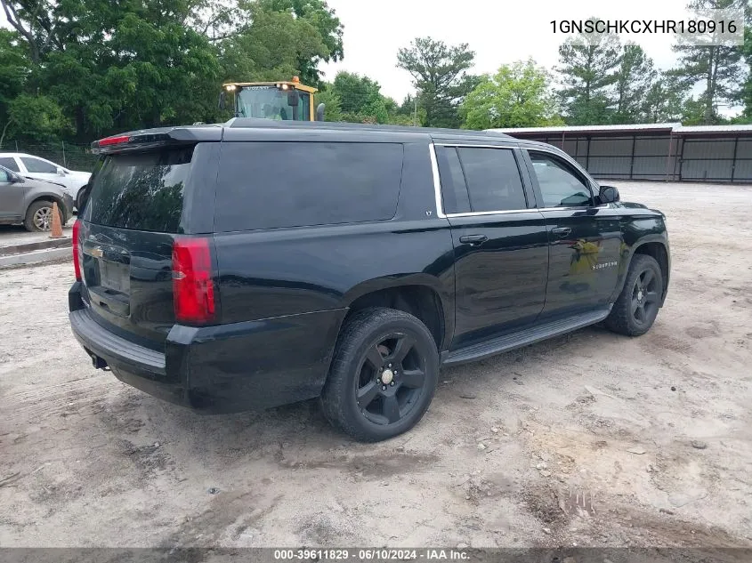 2017 Chevrolet Suburban Lt VIN: 1GNSCHKCXHR180916 Lot: 39611829