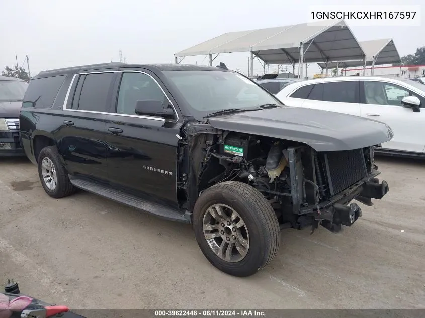 2017 Chevrolet Suburban Lt VIN: 1GNSCHKCXHR167597 Lot: 39622448