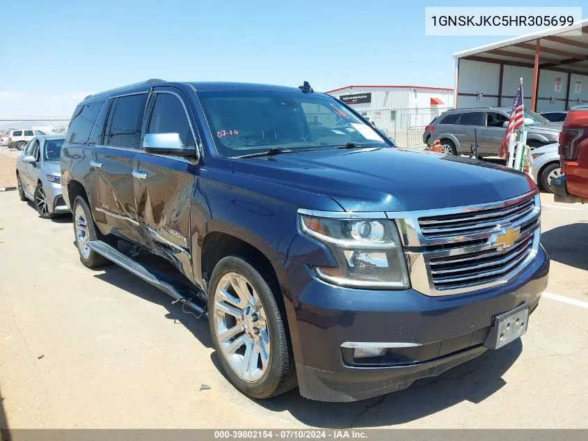 2017 Chevrolet Suburban Premier VIN: 1GNSKJKC5HR305699 Lot: 39802154