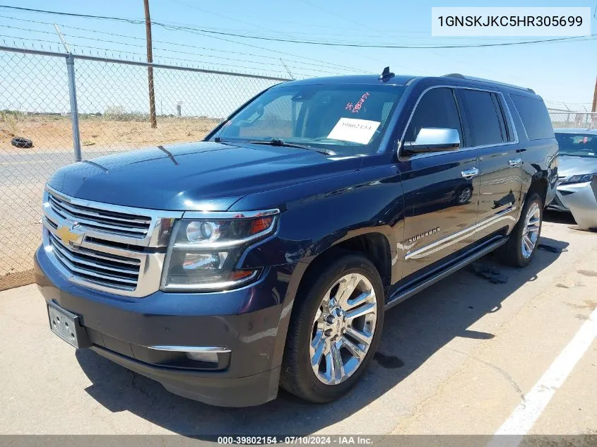 2017 Chevrolet Suburban Premier VIN: 1GNSKJKC5HR305699 Lot: 39802154