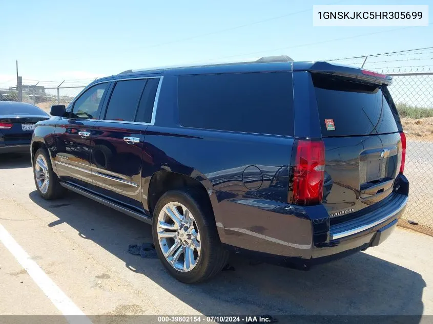 2017 Chevrolet Suburban Premier VIN: 1GNSKJKC5HR305699 Lot: 39802154