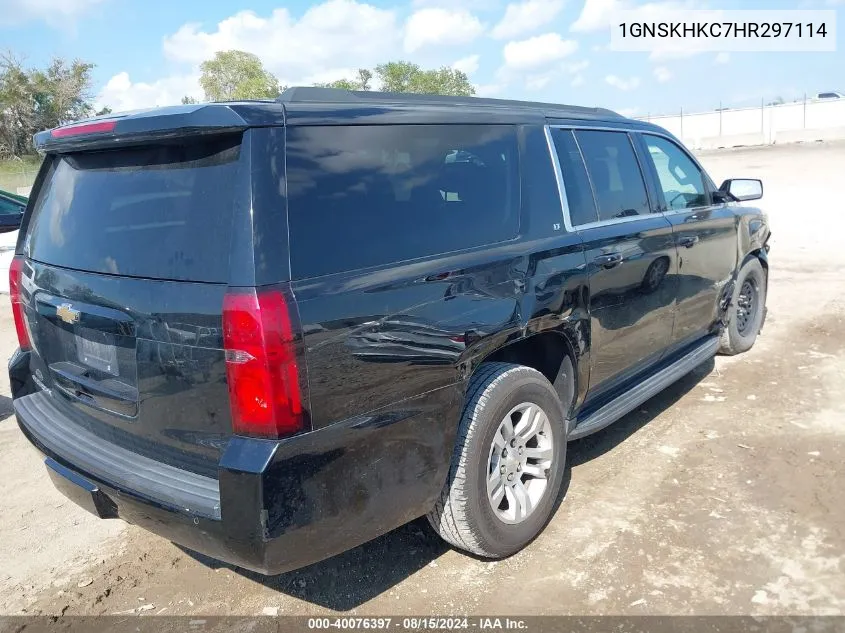 2017 Chevrolet Suburban Lt VIN: 1GNSKHKC7HR297114 Lot: 40076397