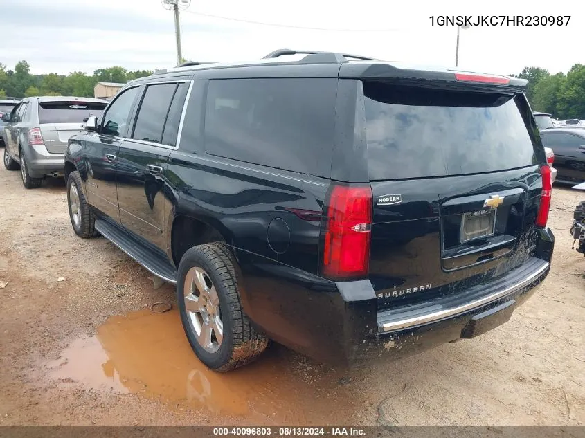 2017 Chevrolet Suburban Premier VIN: 1GNSKJKC7HR230987 Lot: 40096803